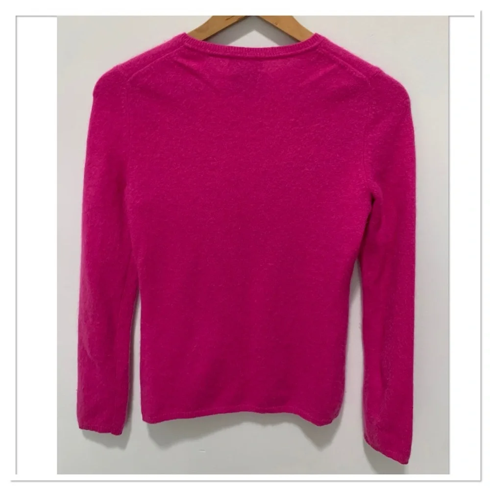 Lord & Taylor Cashmere Crewneck Sweater Fuchsia Punk Size Small